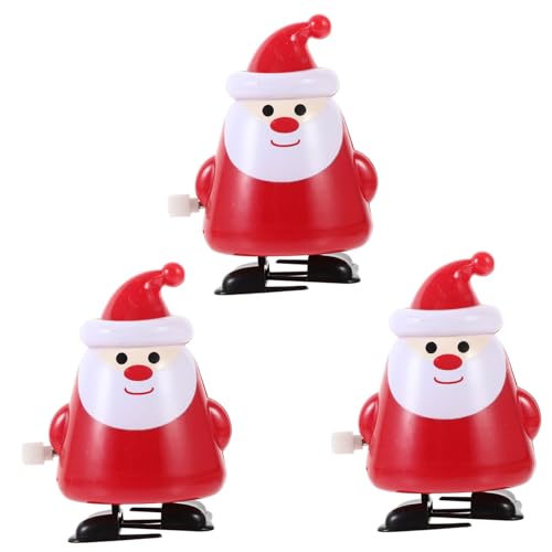 STOBAZA 3 Stück Teiliges Weihnachts Aufziehspielzeug Batteriefrei Kompakt und Sicher für Niedliche Xmas Deko und Geschenkidee für Weihnachtsfeiern und Party Geschenke von STOBAZA