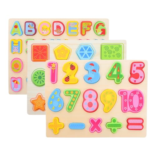 STOBAZA 3 Teiliges Montessori Puzzle Hölzernes Alphabet Zahlen Form Puzzle – Mathe Lernspiele Vorschulisches Frühpädagogisches Für Kleinkinder Jungen Und Mädchen STOBAZA 3 Teiliges Montessori Puzzle Hölzernes Alphabet Zahlen Form Puzzle – Mathe Lernspiele Vorschulisches Frühpädagogisches Für Kleinkinder Jungen Und Mädchen von STOBAZA