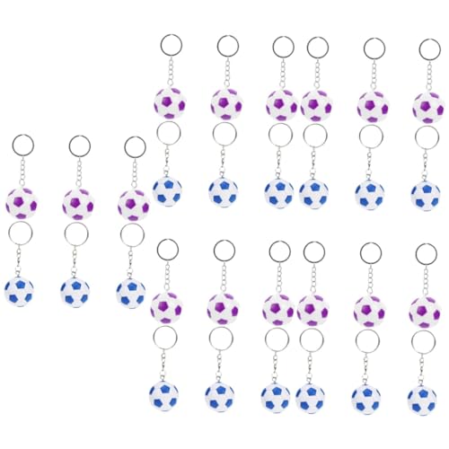 STOBAZA 30 Stk Metallbesatz Metalldekor Schlüsselringe Schlüsselbund Schlüsselanhänger Gefälligkeiten für Fußballspiele Schlüsselhalter für Fußball Sport schmücken Ornament von STOBAZA