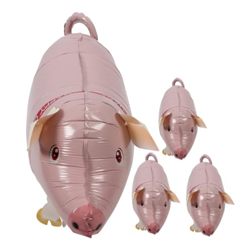 STOBAZA 4 Stück Charmante Luftballons Schweineform Folienballons für Kindergeburtstag Party Dekoration für Witzige und Festliche von STOBAZA