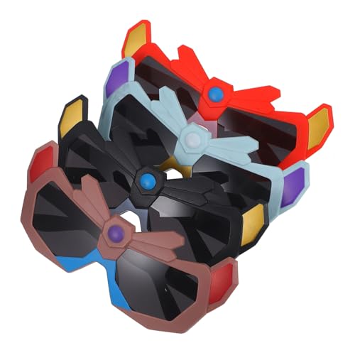 STOBAZA 4 Stück Sonnenbrillen Roboter Design Leichte Partybrillen Cartoon Sonnenbrille für Jungen Mädchen Bunte Festival Sonnenbrillen als in Rot Blau Schwarz Braun STOBAZA 4 Stück Sonnenbrillen Roboter Design Leichte Partybrillen Cartoon Sonnenbrille für Jungen Mädchen Bunte Festival Sonnenbrillen als in Rot Blau Schwarz Braun von STOBAZA