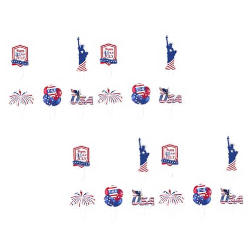 STOBAZA 40pcs Independence Day Geburtstagstorte Picks Picks Paper Toppers Party Kuchen -dekore STOBAZA 40pcs Independence Day Geburtstagstorte Picks Picks Paper Toppers Party Kuchen -dekore von STOBAZA