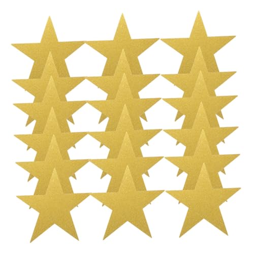 STOBAZA 48 Stück Teiliges Glitzer Papier Stern Deko Stabile Handgeschnittene Fünf Point Sterne für Klassenzimmer Pinnwand Dekoration Vielseitig für Basteln Kindergarten Wanddeko und von STOBAZA