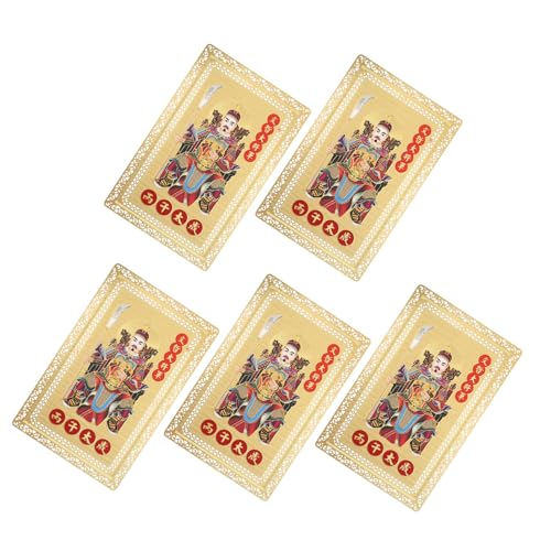 STOBAZA 5 Stück Feng Shui Amulettkarten aus Kupfer Chinesische Taisui Schutzkarten Tragbare Glücksbringer für Geldbörse oder Halskette Dekorativ für Chinesisches Neujahr STOBAZA 5 Stück Feng Shui Amulettkarten aus Kupfer Chinesische Taisui Schutzkarten Tragbare Glücksbringer für Geldbörse oder Halskette Dekorativ für Chinesisches Neujahr von STOBAZA