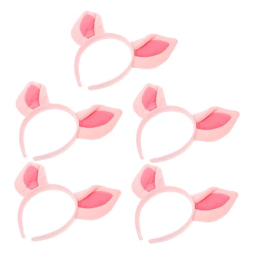 STOBAZA 5 Stück Teiliges Plüsch Schweineohren Stirnband Tierkostüm Haarreif für Party Cosplay Fotoshooting Vielseitiges Kostümzubehör für Karneval Fasching Bühnenauftritte von STOBAZA