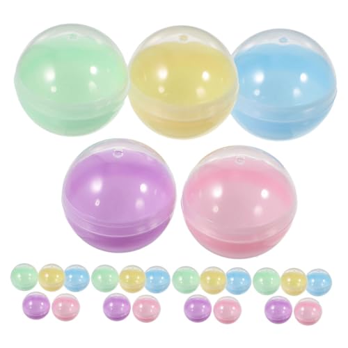 STOBAZA 50 Stück Halbtransparente Macaron Farbene Vending Machine Kapseln Leere Kunststoff Spielzeugkapseln Robuste Preisbehälter für Claw Machine Nachfüllungen DIY für Party von STOBAZA