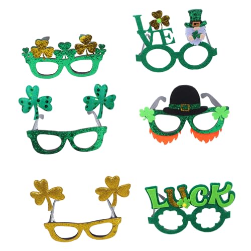 STOBAZA 6 Stück Kleeblatt Brillen Für Die St Patrick'S Day Party Glücksbrille Lustige Party Requisiten Party Brillen Irisches Festival Zubehör STOBAZA 6 Stück Kleeblatt Brillen Für Die St Patrick'S Day Party Glücksbrille Lustige Party Requisiten Party Brillen Irisches Festival Zubehör von STOBAZA