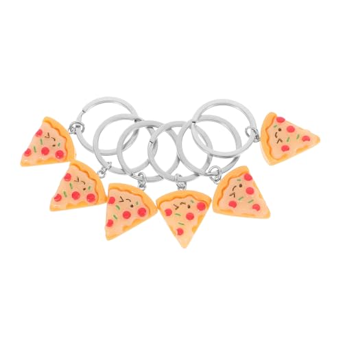 STOBAZA 6 Stück Realistischer Pizza-schlüsselanhänger, Fast-food-schlüsselanhänger Für Kinder, Cooles Schlüsselanhänger-zubehör, Mini-lebensmittel-charms Für Jungen Und Mädchen, STOBAZA 6 Stück Realistischer Pizza-schlüsselanhänger, Fast-food-schlüsselanhänger Für Kinder, Cooles Schlüsselanhänger-zubehör, Mini-lebensmittel-charms Für Jungen Und Mädchen, von STOBAZA