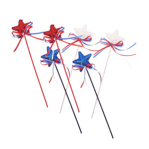 STOBAZA 6 Stück Sternband-picker Zum 4. : Patriotische Schleifen-schaumstoff-sterne-picker Für Den Unabhängigkeitstag, Gedenktag, Bandstab Für Tischdekoration STOBAZA 6 Stück Sternband-picker Zum 4. : Patriotische Schleifen-schaumstoff-sterne-picker Für Den Unabhängigkeitstag, Gedenktag, Bandstab Für Tischdekoration von STOBAZA