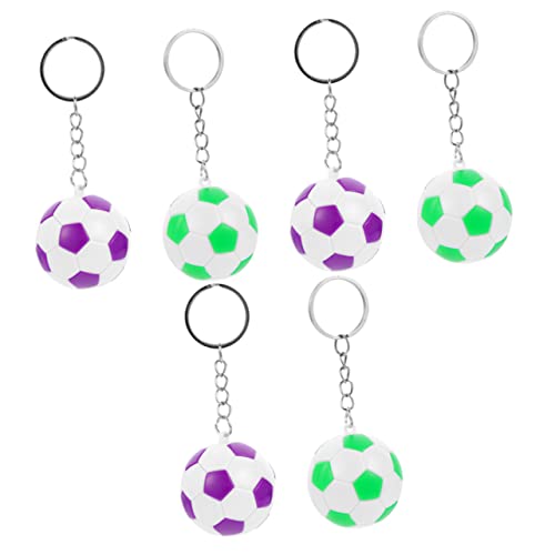 STOBAZA 6 Stück Teiliges Fußball Schlüsselanhänger Bunte und Schlüsselringe für Fußballliebhaber Party Dekoration und Geschenkidee für Fußballfans STOBAZA 6 Stück Teiliges Fußball Schlüsselanhänger Bunte und Schlüsselringe für Fußballliebhaber Party Dekoration und Geschenkidee für Fußballfans von STOBAZA
