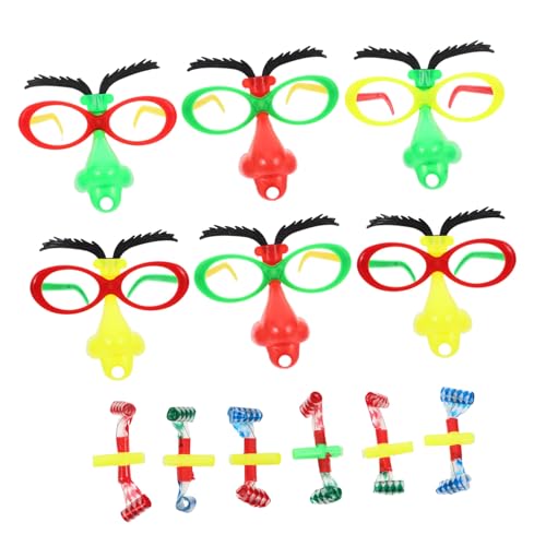 STOBAZA 6 Stück Teiliges Halloween Kostüm Brillenset mit Großer Nase Lustige Fakebrillen für Erwachsene Wiederverwendbare Partyverkleidung Bunte Cosplay Eyewear für Karneval und Maskerade STOBAZA 6 Stück Teiliges Halloween Kostüm Brillenset mit Großer Nase Lustige Fakebrillen für Erwachsene Wiederverwendbare Partyverkleidung Bunte Cosplay Eyewear für Karneval und Maskerade von STOBAZA