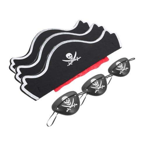STOBAZA 6 Stück Teiliges Piraten Set mit Filz Augenklappen und Totenkopfmuster Hüten für Halloween Kostüm Zubehör Piratenparty Maskerade und Themenfeiern Geeignet STOBAZA 6 Stück Teiliges Piraten Set mit Filz Augenklappen und Totenkopfmuster Hüten für Halloween Kostüm Zubehör Piratenparty Maskerade und Themenfeiern Geeignet von STOBAZA
