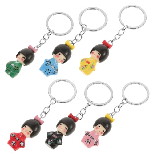STOBAZA 6Stücke Süße Japanische Kimonopuppe Schlüsselanhänger Cartoon Schlüsselanhänger für Schultaschen Robuster Zinklegierungs Anhänger Dekorativer Begleiter STOBAZA 6Stücke Süße Japanische Kimonopuppe Schlüsselanhänger Cartoon Schlüsselanhänger für Schultaschen Robuster Zinklegierungs Anhänger Dekorativer Begleiter von STOBAZA