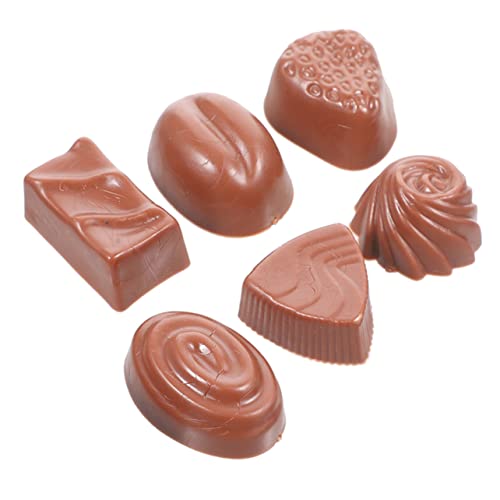 STOBAZA 6st Simulationsschokolade Schokoladen-tischmodell Künstlich Gefälschtes Essen Gefälschte Süßigkeiten Hersteller Von Schokoriegeln Miniatur Kind Multifunktion Dekorationen PVC von STOBAZA