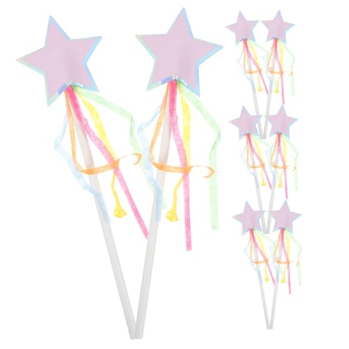 STOBAZA 8 Stück Teiliges Papier Stern Fee Zauberstab Leichtes Kreatives Party Cosplay Accessoire für Mädchen Dekorativer Geburtstagsstab für Auftritte und Fotos STOBAZA 8 Stück Teiliges Papier Stern Fee Zauberstab Leichtes Kreatives Party Cosplay Accessoire für Mädchen Dekorativer Geburtstagsstab für Auftritte und Fotos von STOBAZA