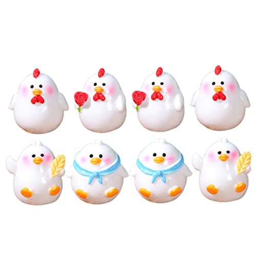 STOBAZA 8stücke Miniatur Küken Figuren Aus Resin Garten Mikrolandschaft Dekoration Süße Chick Statues Für Puppenhaus Ostern Projekte Home Office Deko von STOBAZA