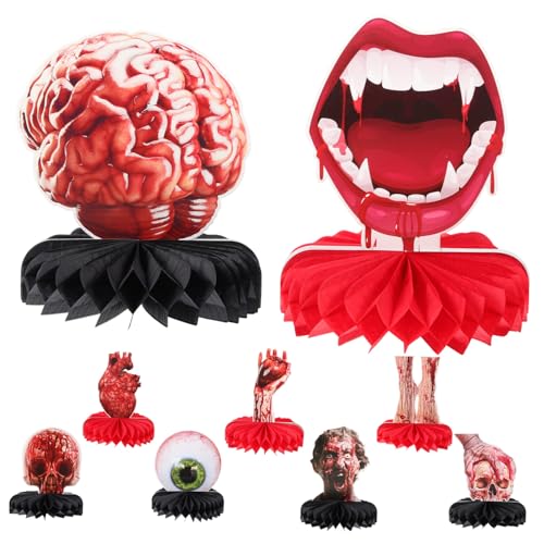 STOBAZA 9 Stück Teiliges Halloween Deko Bloody Honeycomb Tischdekorationen Gruselige Papier Ornamente für Party und Haunted House Blutige Spinnenhand und Fuß Deko für Halloween Party STOBAZA 9 Stück Teiliges Halloween Deko Bloody Honeycomb Tischdekorationen Gruselige Papier Ornamente für Party und Haunted House Blutige Spinnenhand und Fuß Deko für Halloween Party von STOBAZA