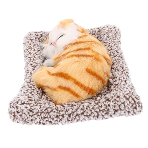 STOBAZA Aktivkohle Katzenfigur mit Sound Auto Armaturenbrett Deko Bambuskohle Reinigung Lustige Auto Dekoration Umweltfreundlich und Komfortabel für Fahrzeug Innenraum von STOBAZA