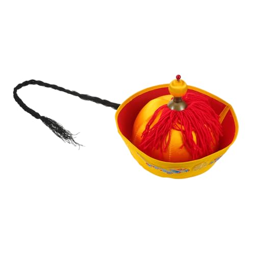 STOBAZA Antiker Opernhut Performance Hut Requisite Chinesisches Kostümzubehör Königlicher Hofhut Kaiser Cosplay Hut Retro Beanie Chinesische Orientalische Kappe von STOBAZA