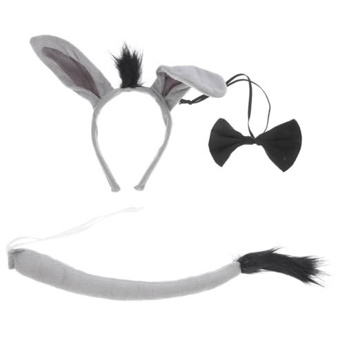 STOBAZA Esel Kostüm Set Tier Kostüm Zubehör mit Haarreif Ohren Schleife und Weiches Material Bequemes Tragen für Erwachsene Geeignet für Karneval Halloween Partys STOBAZA Esel Kostüm Set Tier Kostüm Zubehör mit Haarreif Ohren Schleife und Weiches Material Bequemes Tragen für Erwachsene Geeignet für Karneval Halloween Partys von STOBAZA