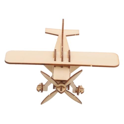 STOBAZA Holzflugzeug Bausatz Unlackiert zum Bemalen Präzise Geschnittenes DIY Flugzeug Modell für Kreative Handarbeit Pädagogisches Puzzle für Sicher Gestaltbar von STOBAZA