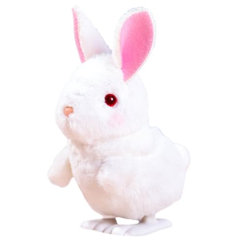 STOBAZA Hüpfender Osterhase Aufziehkaninchen-Spielzeug Plüschhase Laufender Uhrwerksspielzeug Hüpfender Hase Für Ostern Partygeschenke Klassenzimmerpreise Korbfüller von STOBAZA