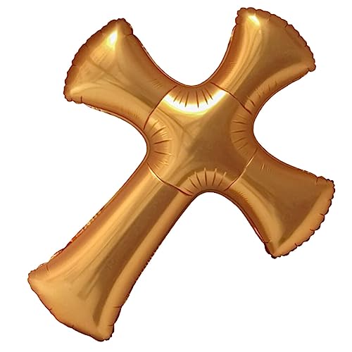 STOBAZA Jumbo Gold Kreuz Ballon Kreuz Form Ballon Taufe Ballons Aufblasbare Jesus Kreuz Religiöse Ballons Gedenkballons Kommunion Taufe Ballon STOBAZA Jumbo Gold Kreuz Ballon Kreuz Form Ballon Taufe Ballons Aufblasbare Jesus Kreuz Religiöse Ballons Gedenkballons Kommunion Taufe Ballon von STOBAZA