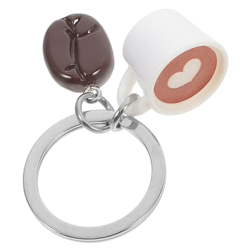 STOBAZA Kaffeebohnen Schlüsselanhänger mit Herzform Schlüsselring Anhänger für Taschen Rucksäcke und Stilvolles für Kaffeeliebhaber STOBAZA Kaffeebohnen Schlüsselanhänger mit Herzform Schlüsselring Anhänger für Taschen Rucksäcke und Stilvolles für Kaffeeliebhaber von STOBAZA