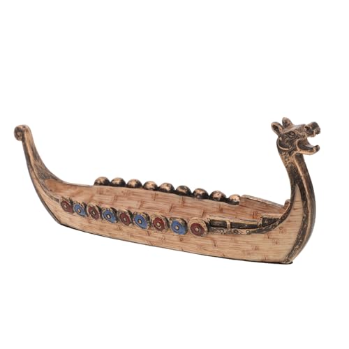 STOBAZA Kreatives Resin-Schiffsmodell Piratenschiff Deko Ornament Langlebig Glatt Verarbeitet für Büro Innenbereich Tischgestaltung von STOBAZA