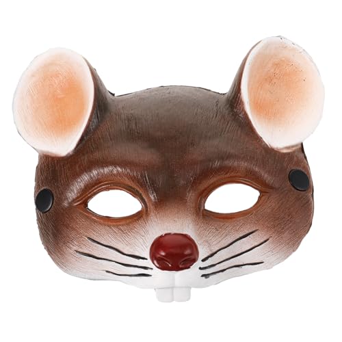 STOBAZA Mäuse Maske Braun Party Face Cover Karneval Halloween Maske Leichtes PU Material für Erwachsene und Maskerade Kostümfest STOBAZA Mäuse Maske Braun Party Face Cover Karneval Halloween Maske Leichtes PU Material für Erwachsene und Maskerade Kostümfest von STOBAZA