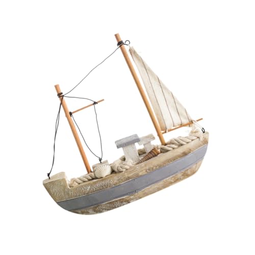STOBAZA Mediterranes Holz Segelboot Modell Handgefertigt Tischdekoration Küchendeko Ornament Strand Deko Nautikstil Geschenkidee STOBAZA Mediterranes Holz Segelboot Modell Handgefertigt Tischdekoration Küchendeko Ornament Strand Deko Nautikstil Geschenkidee von STOBAZA