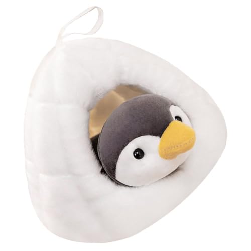 STOBAZA Mini-Plüsch-Pinguin-Spielzeug 1 Satz Plüsch-Pinguin-Stofftier-Spielzeug Mit Nest Stofftier Zum Aufhängen Pinguin-Spielzeug Für Tasche Pinguin-Anhänger von STOBAZA