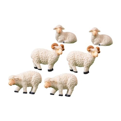STOBAZA Miniatur Schaf Figuren 6er Set Mini Schaf Figuren Resin Schaf Statuen Miniatur Tier Dekorationen Mini Schaf Ornamente Für Moos Landschaften Und Garten Deko Bauernhoftiere Figuren STOBAZA Miniatur Schaf Figuren 6er Set Mini Schaf Figuren Resin Schaf Statuen Miniatur Tier Dekorationen Mini Schaf Ornamente Für Moos Landschaften Und Garten Deko Bauernhoftiere Figuren von STOBAZA