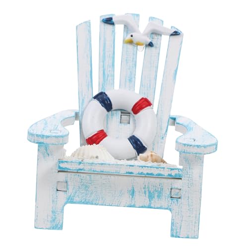 STOBAZA Miniatur Strandstuhl Deko Mediterraner Stil Miniatur Strandkorb Tischdekoration Desktop Handyhalter Kreatives Kompaktes und Funktionales Puppenhaus Zubehör von STOBAZA