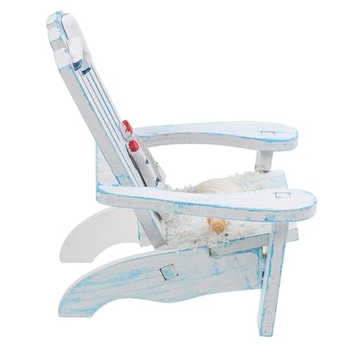 STOBAZA Miniatur Strandstuhl Deko Nautischer Stil Mediterrane Miniaturstühle Puppenhaus Strandthema Desktop Handyhalter Relaxstuhl von STOBAZA
