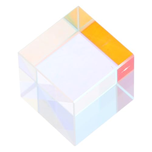 STOBAZA Optisches Prisma Kristallwürfel Vielseitig für Physikunterricht Lichtbrechung Rgb Farbdispersion Robustes Glasprisma als Desktop Dekoration und Optisches Experiment von STOBAZA