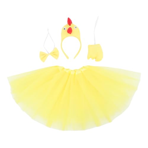 STOBAZA Realistisches Hühner-stirnband -kostüm-set Tutu-rock Fliege Cosplay-outfit Für Und Erwachsene STOBAZA Realistisches Hühner-stirnband -kostüm-set Tutu-rock Fliege Cosplay-outfit Für Und Erwachsene von STOBAZA