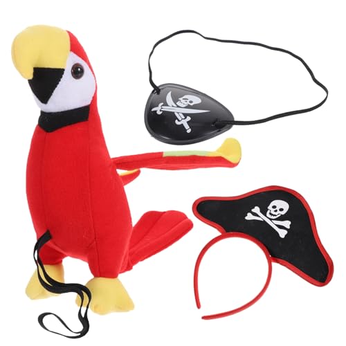 STOBAZA Piratenkostüm Zubehör Set Teilig mit Augenklappe Haarreif und Schulterdeko Halloween Party Piraten Accessoires für Erwachsene Piraten Cosplay Spielspaß STOBAZA Piratenkostüm Zubehör Set Teilig mit Augenklappe Haarreif und Schulterdeko Halloween Party Piraten Accessoires für Erwachsene Piraten Cosplay Spielspaß von STOBAZA