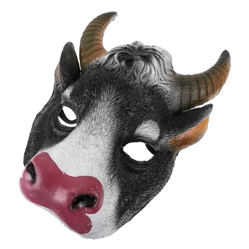 STOBAZA Realistische Kuhkopf Maske mit Elastischem Band Gruseliges Halloween Kostüm Unisex Tierkopfmaske für Fasching Party Maskerade und Cosplay Wiederverwendbar und Bequem STOBAZA Realistische Kuhkopf Maske mit Elastischem Band Gruseliges Halloween Kostüm Unisex Tierkopfmaske für Fasching Party Maskerade und Cosplay Wiederverwendbar und Bequem von STOBAZA