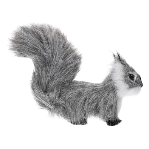 STOBAZA Realistisches Kleines Plüschtier Eichhörnchen zum Aufhängen Weiches Flauschiges Weihnachtsdekoration Eichhörnchen Detailreiche Figur aus Hochwertigem Material Vielseitig als Deko von STOBAZA