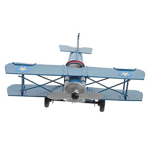 STOBAZA Retro Flugzeugmodell aus Metall Exquisites Flugzeugdekor für Sammler für Flugzeugliebhaber Vintage Home Decor Blauer Farbgebung STOBAZA Retro Flugzeugmodell aus Metall Exquisites Flugzeugdekor für Sammler für Flugzeugliebhaber Vintage Home Decor Blauer Farbgebung von STOBAZA