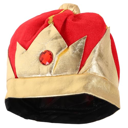 STOBAZA Roter Königskrone Karnevalshut Flockstoff Party Requisit für Halloween Kostüm Geburtstag Performance Cosplay Zubehör für Jungen Mädchen STOBAZA Roter Königskrone Karnevalshut Flockstoff Party Requisit für Halloween Kostüm Geburtstag Performance Cosplay Zubehör für Jungen Mädchen von STOBAZA