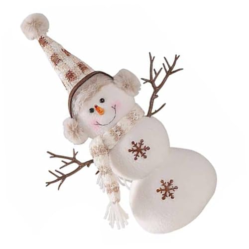 STOBAZA Weicher Weihnachts Schneemann mit Hohem Hut Kreative Tischdekoration Festliche Xmas Deko für Gemütliche Wohn und Büroatmosphäre als Weihnachtsfigur und von STOBAZA