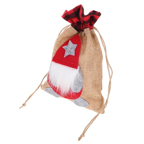 STOBAZA Weihnachtliche Geschenktasche aus Robustem mit Zugband Rote Weihnachtsmann Motiv Süßigkeiten Beutel Wiederverwendbar Festlich für Geschenkverpackung und Partys STOBAZA Weihnachtliche Geschenktasche aus Robustem mit Zugband Rote Weihnachtsmann Motiv Süßigkeiten Beutel Wiederverwendbar Festlich für Geschenkverpackung und Partys von STOBAZA