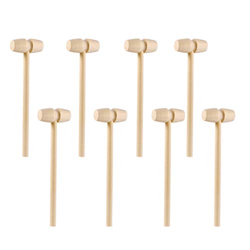 20 Stück Mini Holzhammer Hammer Schlagen Spielzeug Holz Krabben Schlägel Hammer für Schokolade 20 Stück Mini Holzhammer Hammer Schlagen Spielzeug Holz Krabben Schlägel Hammer für Schokolade von STOBOK