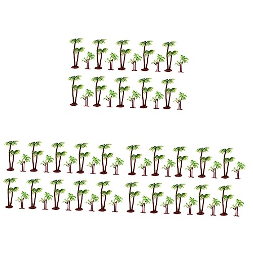 60 STK Mini-künstliche Pflanzen grüne Pflanzendekoration modellbahn zubehör Anlage Modelle Modellbaum für Kuchen Palmenmodell groß Landschaftsbaum künstlicher Baum schmücken von STOBOK
