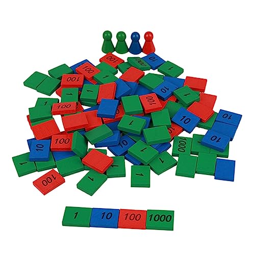 STOBOK 1 Mathe-Lehrmittel Kleinkind für kindergeschenke für im Kindergarten rechentoys Kinderspielzeug für 3 jährige Jungen Bambus von STOBOK