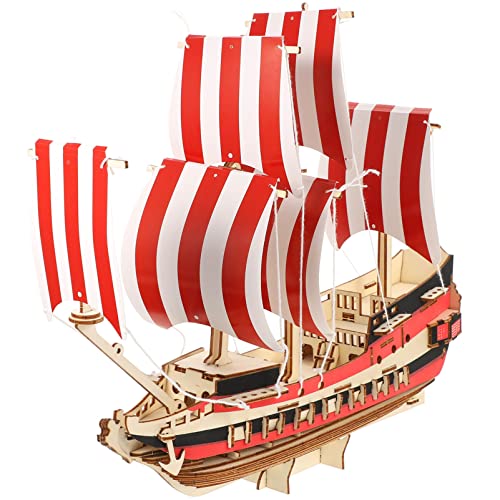 STOBOK 1 Satz Puzzle Segelboote Modellbausatz Modellbau Schiffe 3D Holzpuzzle Modellbau Set Schiffsset DIY Geschenk Für Erwachsene Kinder Spielzeug B von STOBOK