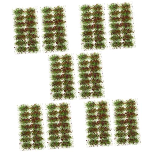 STOBOK 10 Kisten Grasschuppen Miniatur botanisches Dekor scheibengardinen Ornament Modelle Anlage Grasverzierung Mini-Grasbüschel Sandkasten Dekorationen handgefertigtes Holz von STOBOK