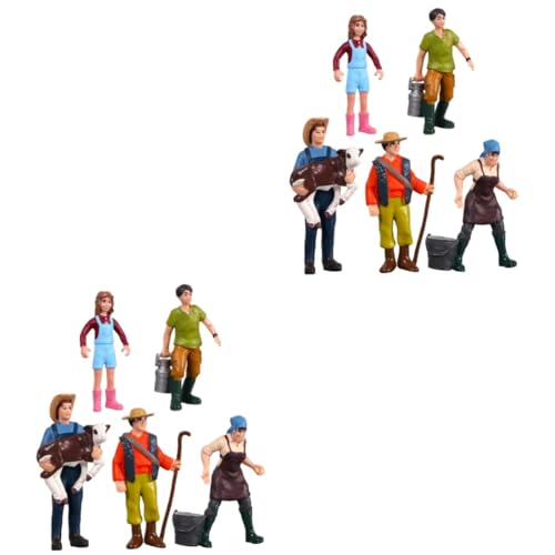 STOBOK 10 STK Charaktermodell Lernspielzeug Bauernmodell Menschen Maßstabsgetreues Modell Bauernfigur Puppenhaus- Dioramenbedarf Menschenfiguren Für Kinder Mini Weihnachten Skulptur Vinyl von STOBOK